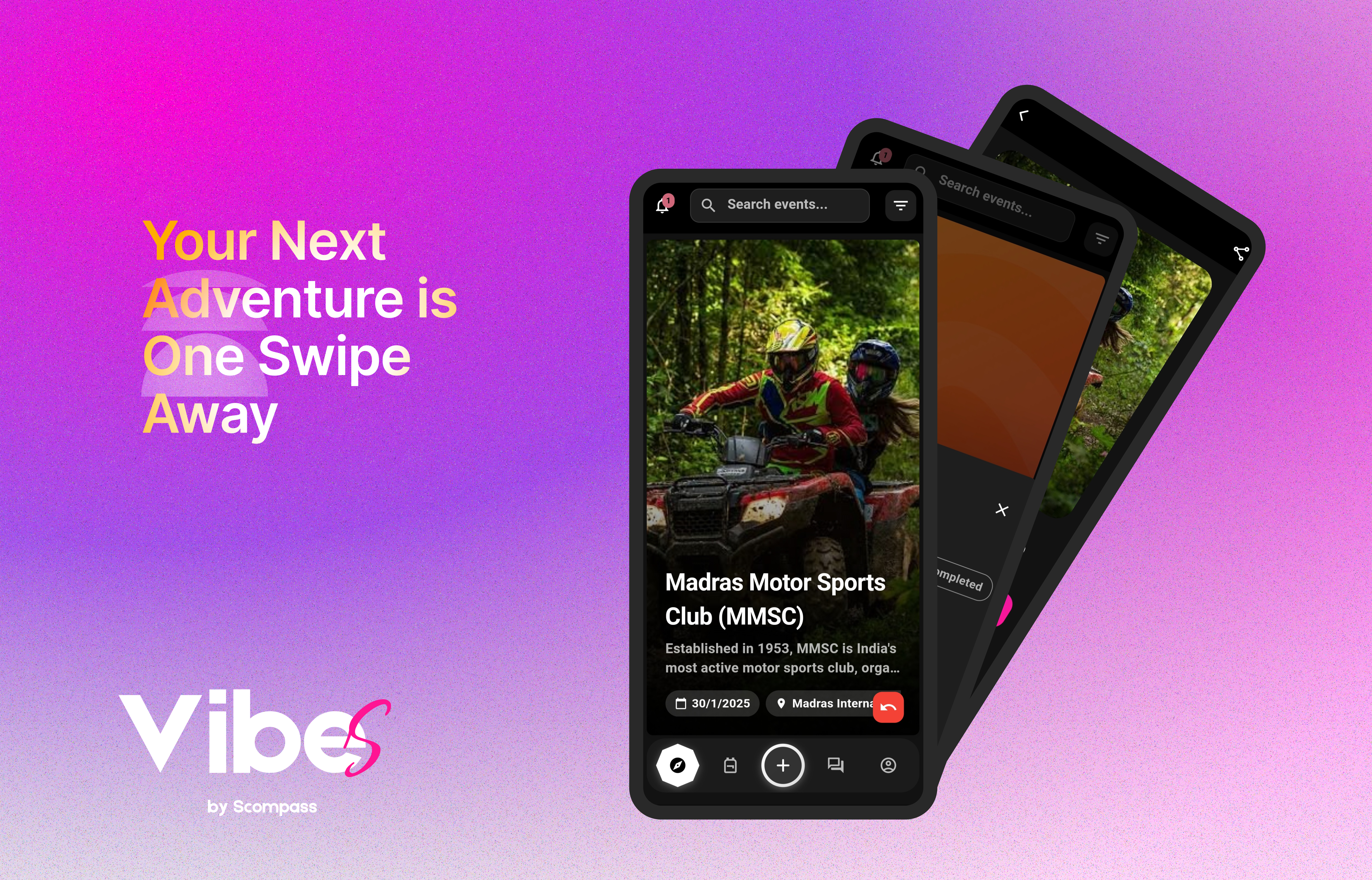 VibeSwiper App Interface